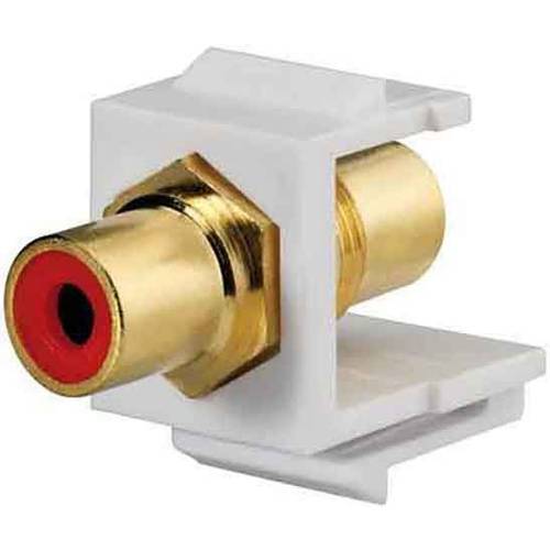 Thumbnail - Rutenbeck 17000604 Cinch-Steckverbinder Adapter, Einbau, Doppelkupplung Rot 1 St.