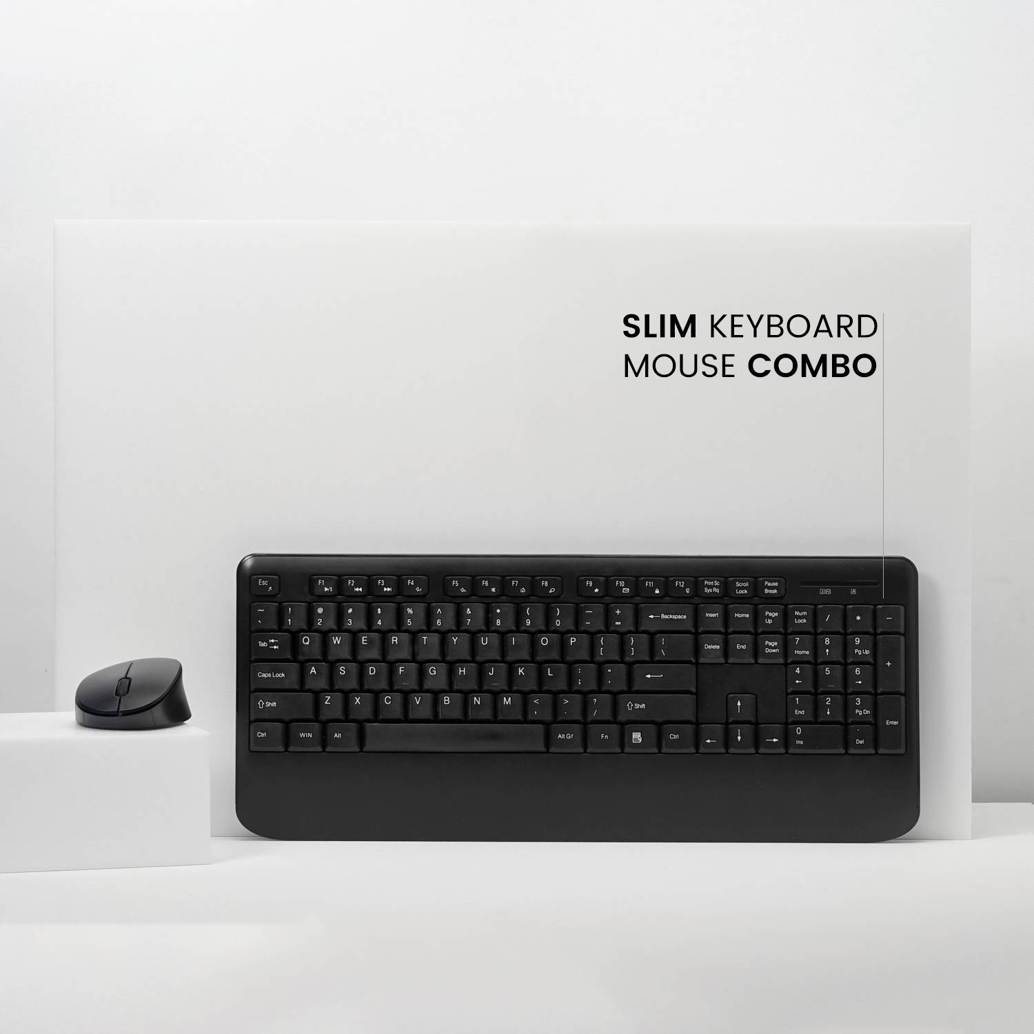 11668 - Kabellos - RF Wireless - Membran Key Switch - QWERTY - Schwarz - Maus en-2