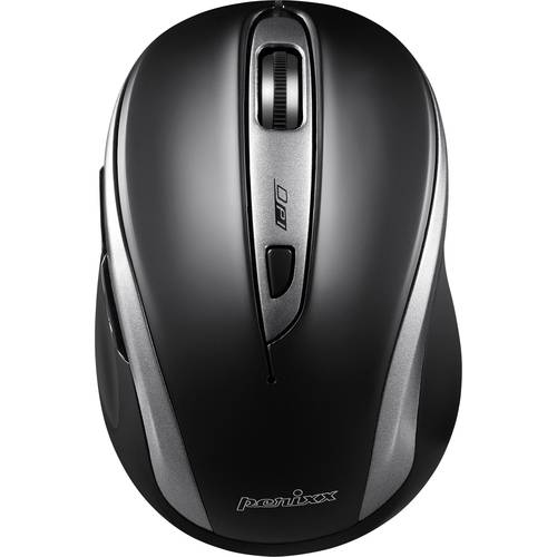 Thumbnail - Perixx PERIMICE-721 IB Ergonomische Maus Funk Grau-Schwarz 5 Tasten