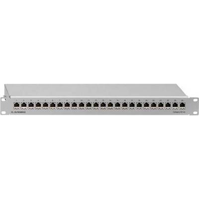 Ein Patchpanel mit 24 Ethernet-Ports zur Netzwerkverkabelung in einem Server- oder Kommunikationsraum.