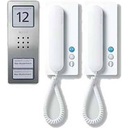 Siedle SET CA 812-2 E/W Türsprechanlage Kabelgebunden Infofeld Silber, Weiß