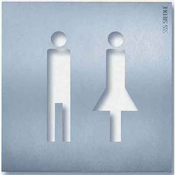 Image of Hinweisschild Toilette (L x B x H) 154 x 154 x 11 mm 1 St.