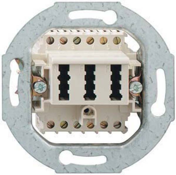 Rutenbeck TAE 2x6/6NFF Up0 rw Telefondose Telefon Schraubbefestigung Weiß