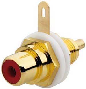 Rutenbeck 17000306 Cinch-Steckverbinder Buchse, Einbau horizontal Rot 1 St.