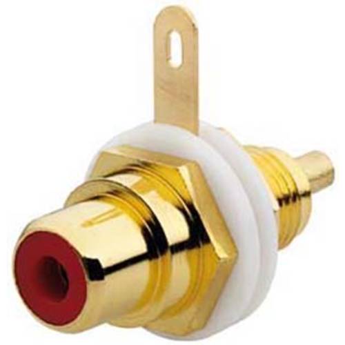 Rutenbeck 17000306 Cinch-Steckverbinder Buchse, Einbau horizontal Rot 1 St.