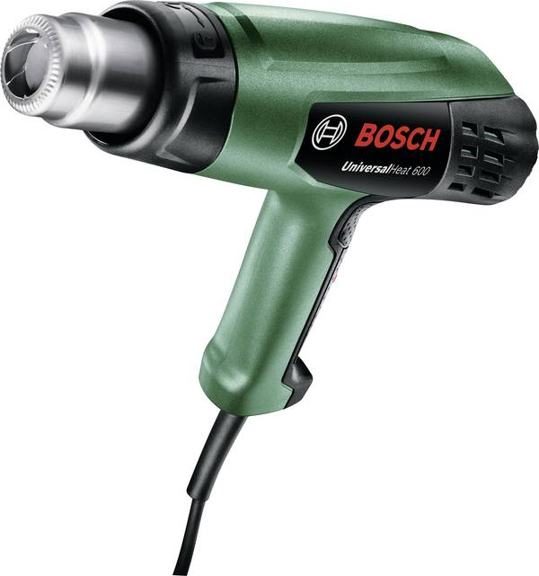 Bosch Home and Garden 06032A6102 UniversalHeat 600 Heißluftgebläse mit Zubehör 1.800 W