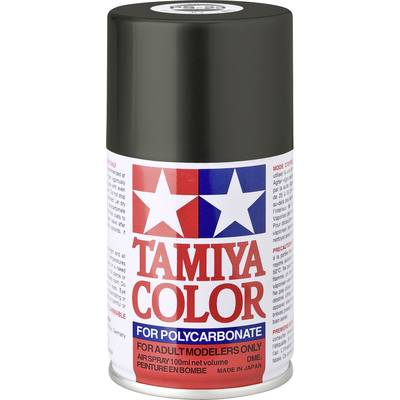 Schwarze Sprühdose 'Tamiya Color' für Polycarbonat. Aufschrift: 'For adult modelers only'. Enthält 100 ml. Made in Japan.