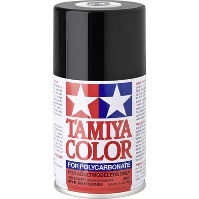 Sprühdose mit der Aufschrift 'Tamiya Color for Polycarbonate'. Enthält 100 ml Aerosolfarbe für Polycarbonat-Oberflächen, ideal für Modellbauer.
