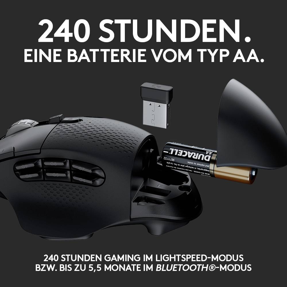 G604 LIGHTSPEED Wireless Gaming Mouse - BLACK - EWR2-4