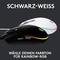 'Schwarz-Weiß' - Zwei Gaming-Mäuse, eine schwarz, eine weiß, mit RGB-Beleuchtung. Text unten: 'Wähle deinen Farbton für Rainbow-RGB'.