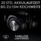 Schwarze kabellose Kopfhörer mit Text '20 Std. Akkulaufzeit, bis zu 15 m Reichweite'. Darunter das Wort 'Kabellose Lightspeed'.