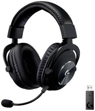 Logitech Gaming PRO X  On Ear Headset Funk 7.1 Surround Schwarz  Lautstärkeregelung, Mikrofon-Stummschaltung Gaming