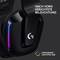 Gaming-Headset mit nach vorn gerichteter Beleuchtung und der Aufschrift 'G733', daneben steht 'Anpassbares LIGHTSYNC RGB'.