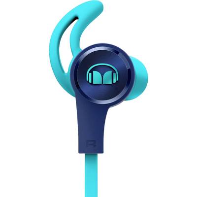 Monster iSport Achieve Sport In Ear Kopfhörer Bluetooth®  Blau  Lautstärkeregelung, Ohrbügel, Wasserabweisend, Schweißre