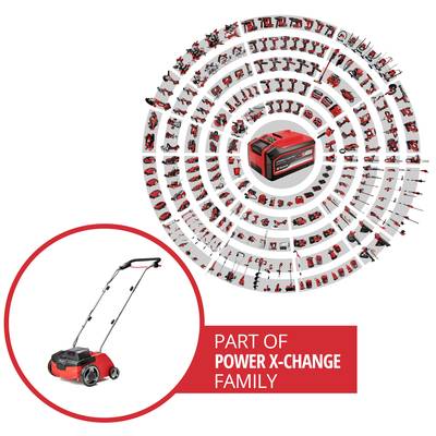 Einhell GC-SC 36/31 Li – Solo Power X-Change Li-Ion Akku Vertikutierer Heckauswurf, Höhenverstellbarer Griff mit Klappfu-3