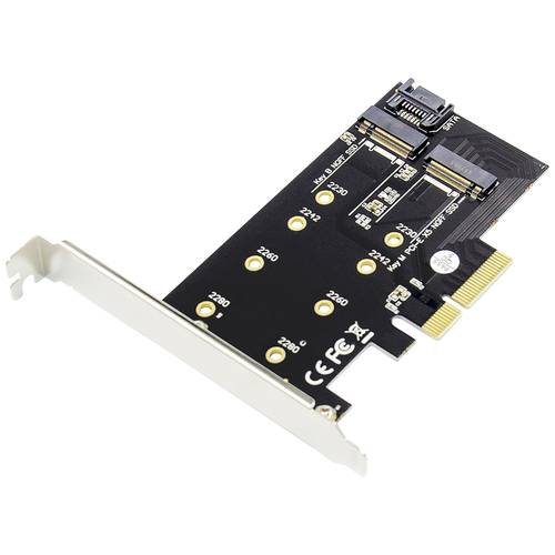 Digitus DS-33170 2+1 Port M.2 Controller PCIe Passend für (SSD): 2230, 2242, 2260, 2280 inkl. Low-Profile Slotblech