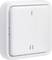 Lichtschalter in Weiß, rechteckig mit abgerundeten Ecken, zwei Schalterknöpfe sichtbar.