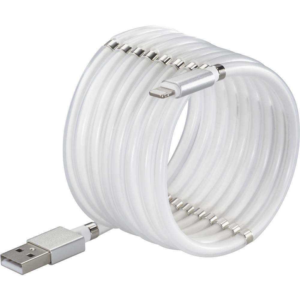 Renkforce USB-kabel USB 2.0 USB-C stekker, Apple Lightning stekker 1.00 m Wit