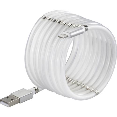 Renkforce USB-Kabel USB 2.0 USB-C® Stecker, Apple Lightning Stecker 2.00 m Weiß TO-6897015