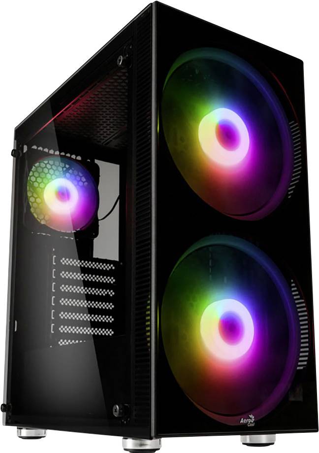 AeroCool ACCM-PB15033.11 Midi-Tower Gaming-Gehäuse, Gehäuse Schwarz