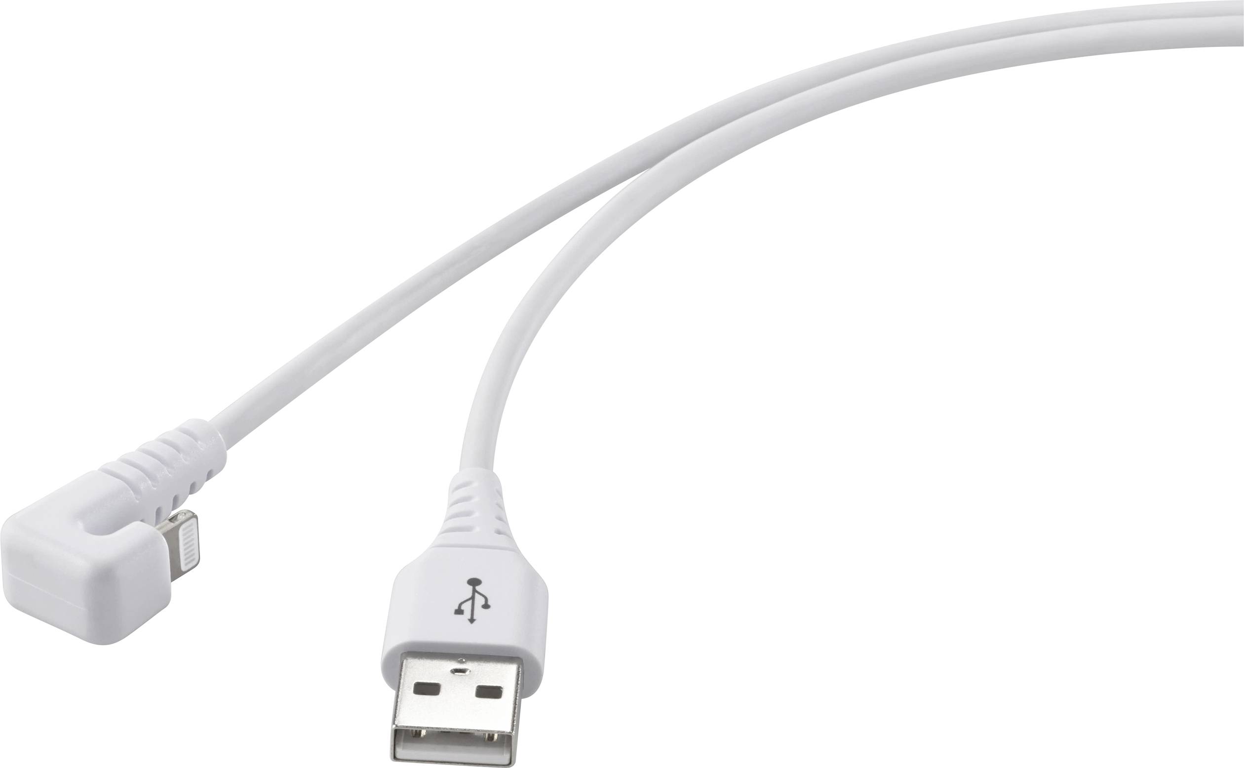 RENKFORCE USB-Kabel USB 2.0 USB-A Stecker, Apple Lightning Stecker 1.00 m Weiß