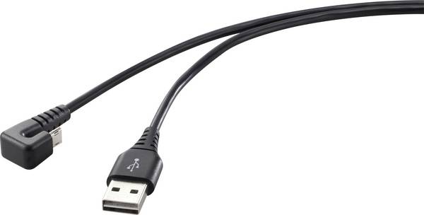 Renkforce USB-Kabel USB 2.0 USB-A Stecker, USB-Micro-B Stecker 1.00 m Schwarz RF-4598342