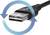 'Ein USB-Kabel mit einem blauen Kreispfeil zeigt die Möglichkeit der beidseitigen Nutzung an.'