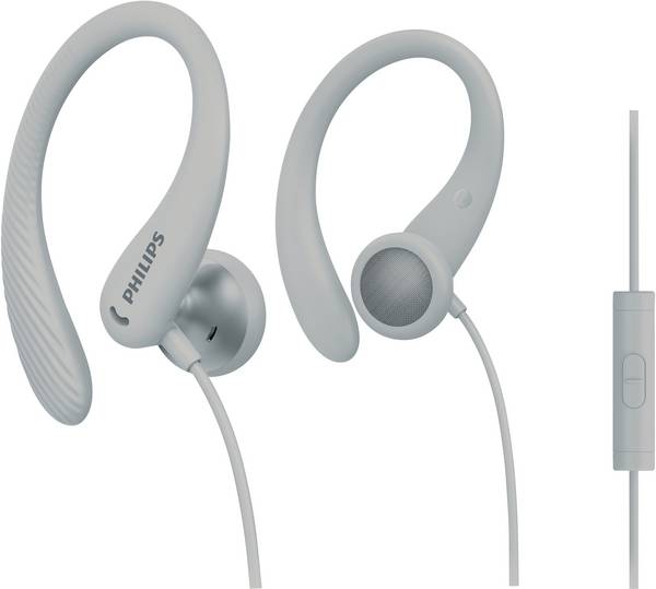 Philips A1105WT  On Ear Kopfhörer kabelgebunden  Weiß  Ohrbügel, Lautstärkeregelung, Mikrofon-Stummschaltung Sport