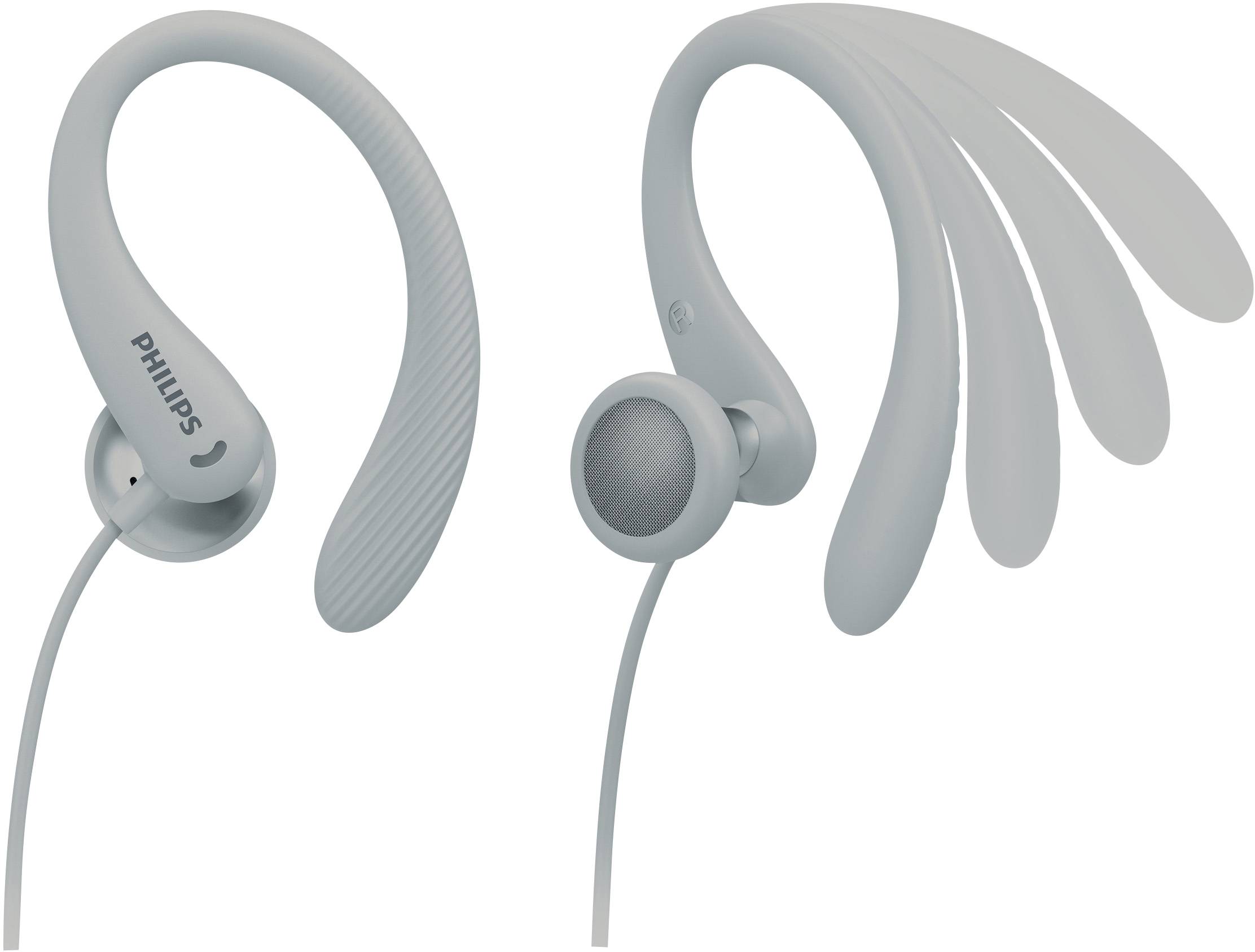 Philips A1105WT On Ear Kopfhörer kabelgebunden Weiß Ohrbügel, Lautstärkeregelung, Mikrofon-Stummschaltung Sport-4