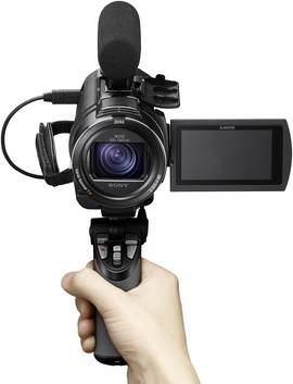 Sony FDR AX43 Camcorder mit Griff.