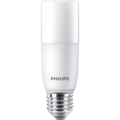 Eine weiße Philips LED-Glühbirne mit Schraubsockel.