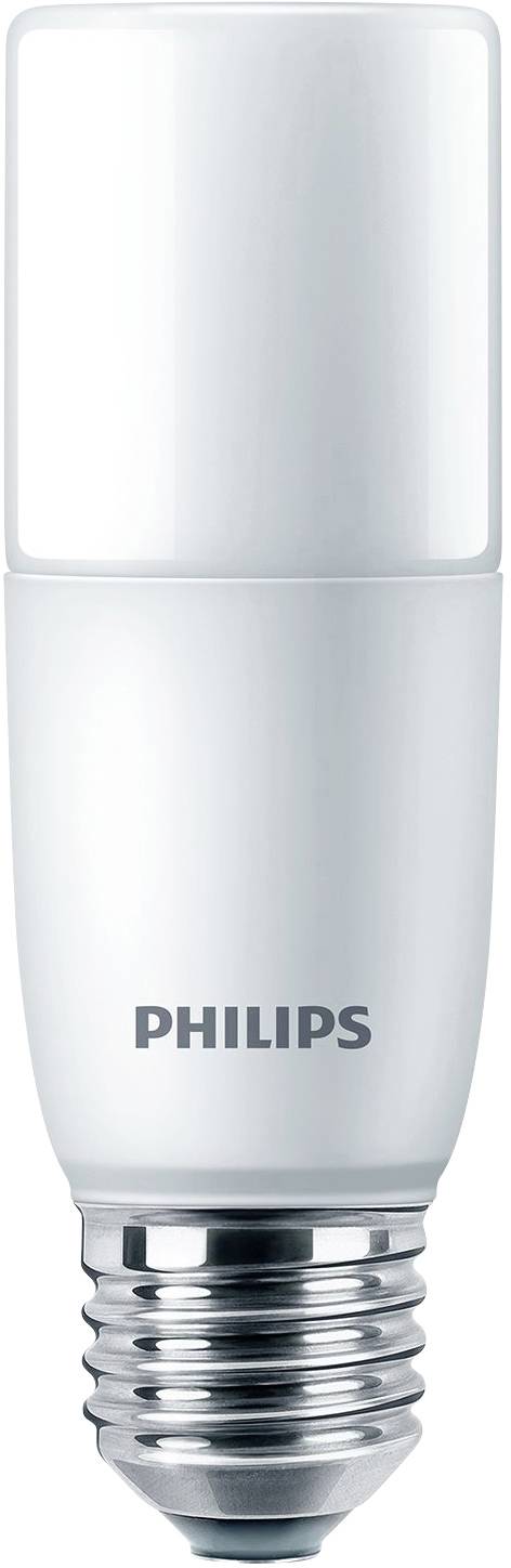 Weiße LED-Glühbirne von Philips mit E27-Sockel, für energieeffizientes Licht.