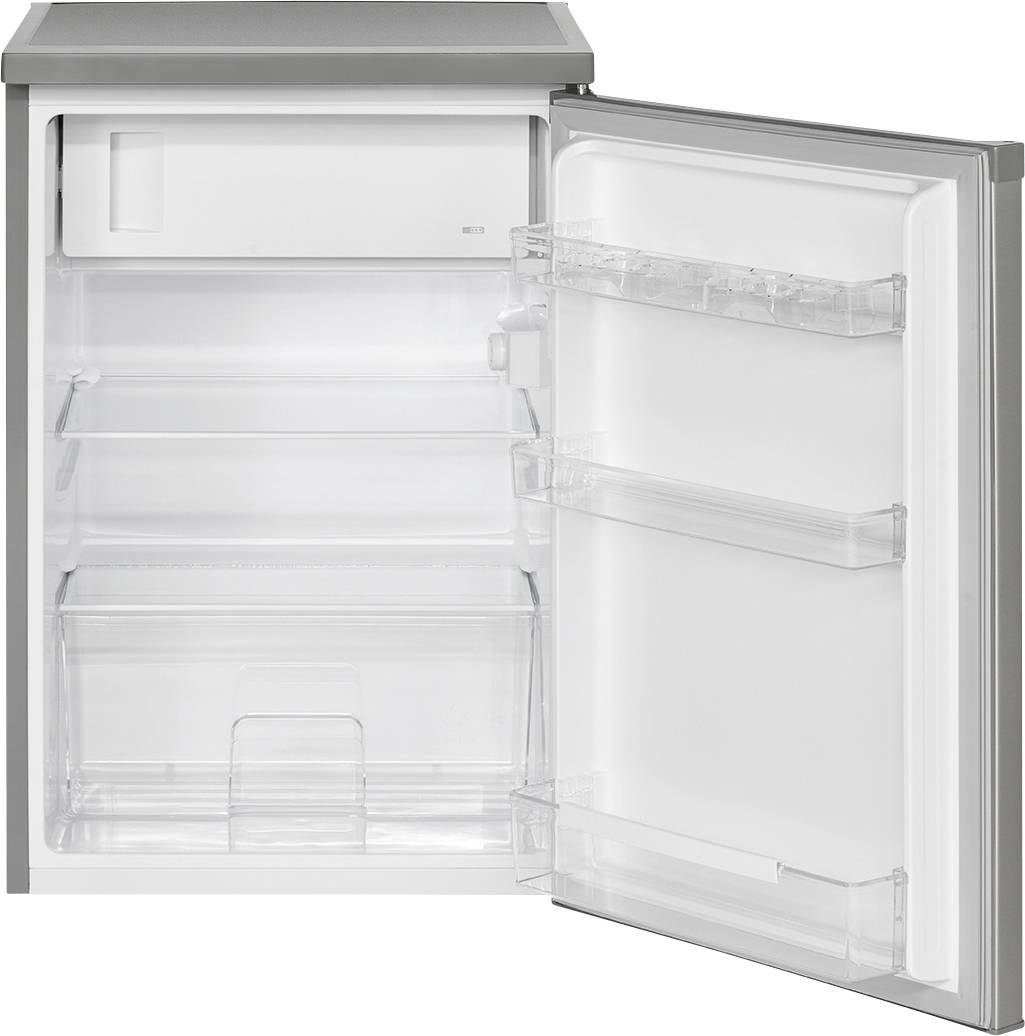 Bomann KS 2184.1 Kühlschrank 105L Kühlteil 14L Gefrierteil, inox-1