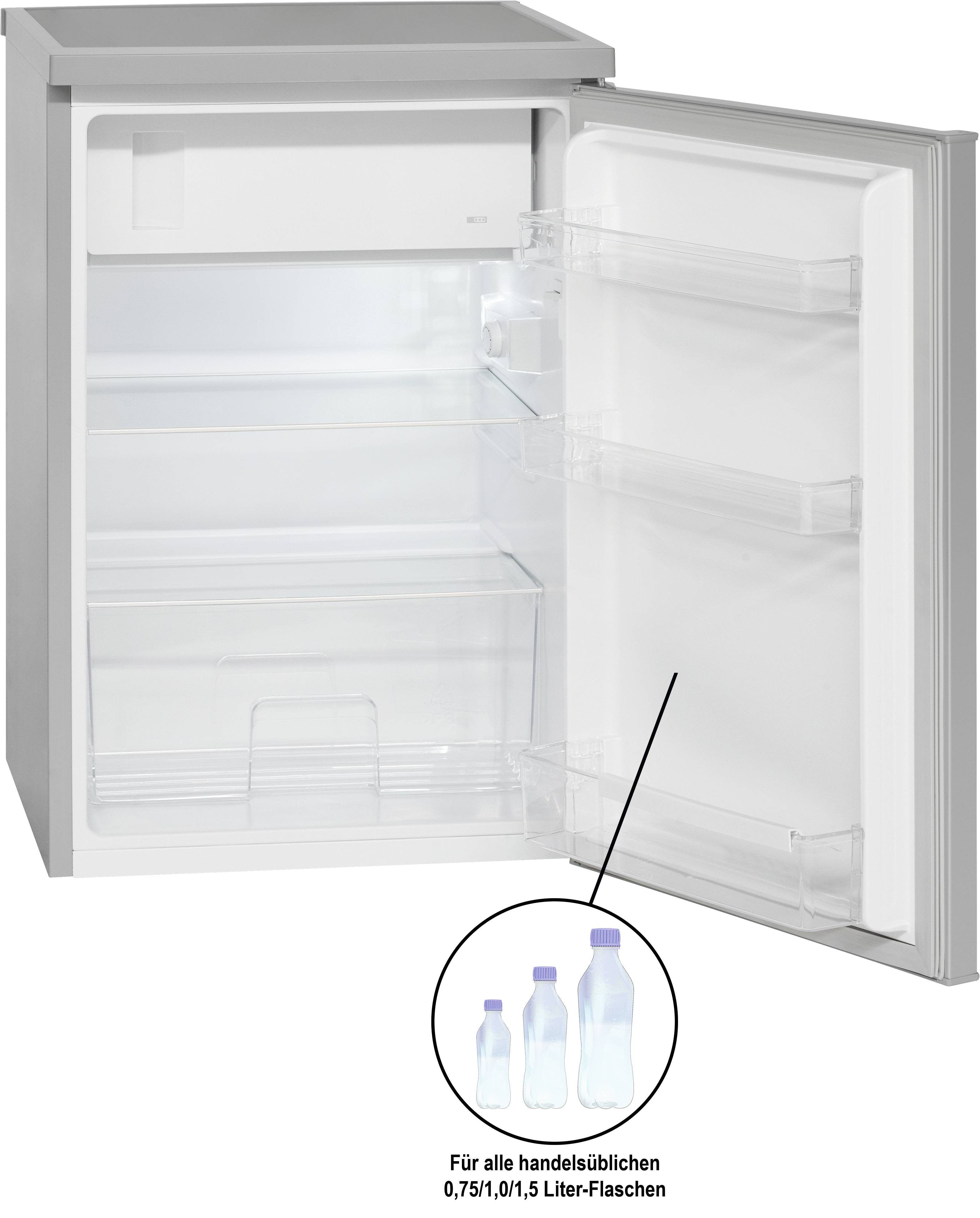 Bomann KS 2184.1 Kühlschrank 105L Kühlteil 14L Gefrierteil, inox-4