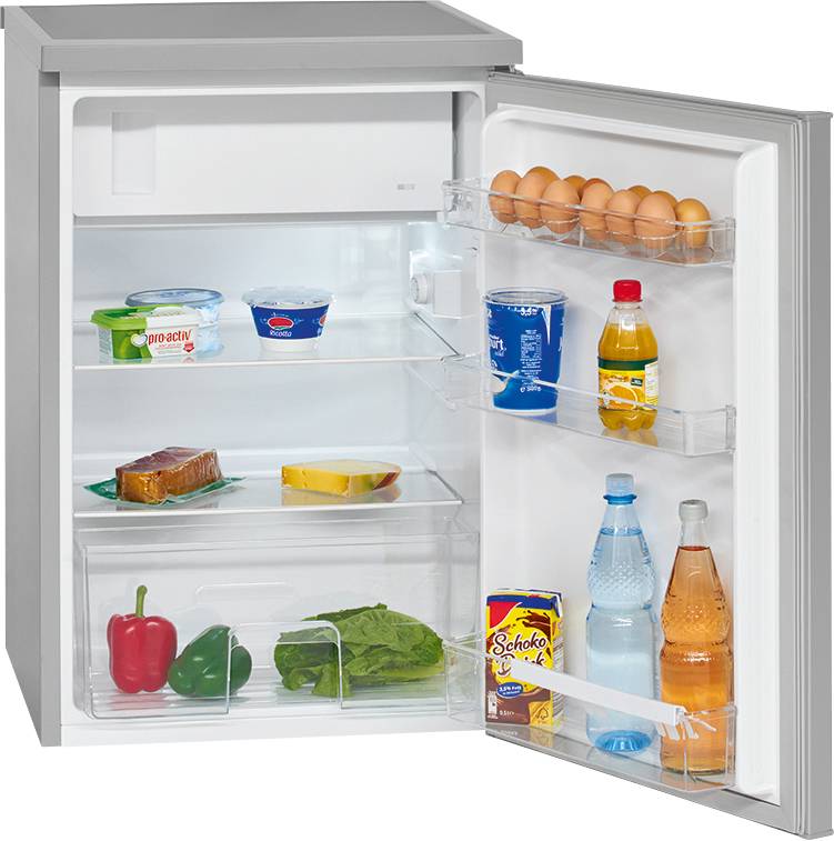 Bomann KS 2184.1 Kühlschrank 105L Kühlteil 14L Gefrierteil, inox-5