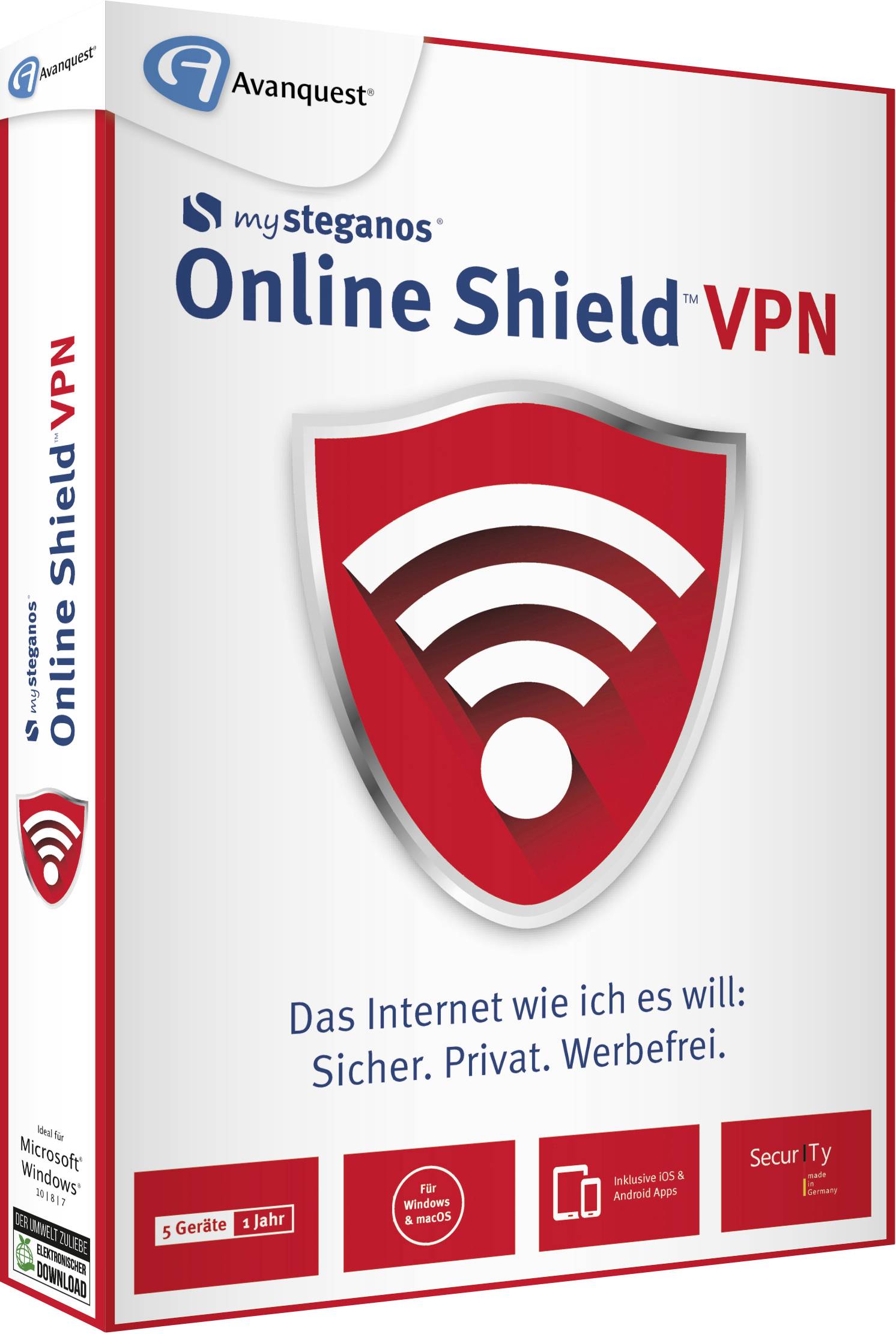 AVANQUEST - mySteganos Online Shield VPN - Lizenz - ESD - Win-3