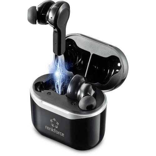 Thumbnail - Renkforce RF-NCE-500 In Ear Kopfhörer Bluetooth® Schwarz Noise Cancelling Headset, Lautstärkeregelung