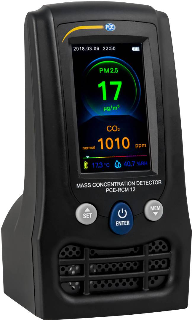 PCE Feinstaub-Messgerät PCE Instruments PCE-RCM 12 CO2, Temperatur, Luftfeuchtigkeit