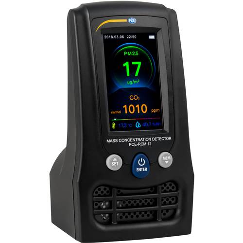 PCE Instruments Partikelzähler PCE-RCM 12 0 … 2000 µg/m³ 0 ... 9999 ppm 0,00 ... 5,00mg/m³ PM 2,5 PM 10 Speicher
