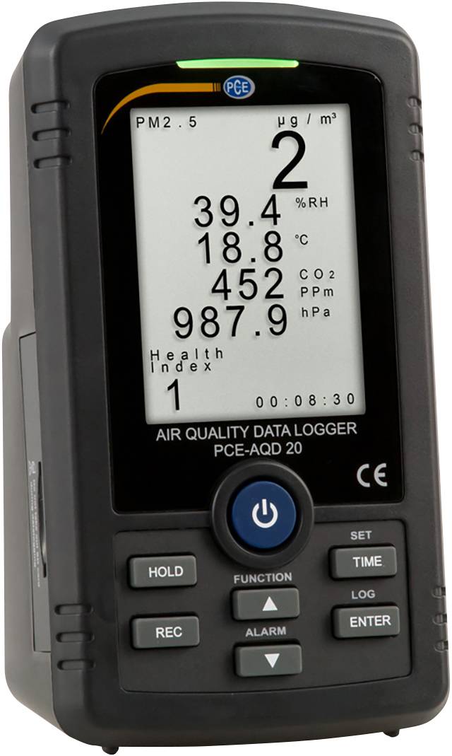 PCE Feinstaub-Messgerät PCE Instruments PCE-AQD 20 Temperatur, Luftfeuchtigkeit, CO2, Luftdruck