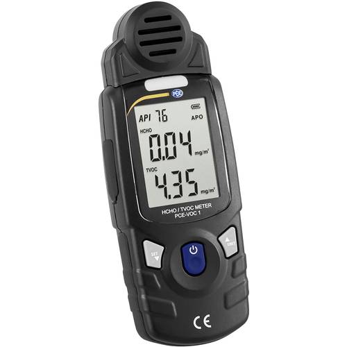 PCE Instruments Gasmessgerät Formaldehyd PCE-VOC 1 Messung von TVOC HCHO 0...9,99 mg/m³ / PPM 0...5mg/m³ / PPM Alarm