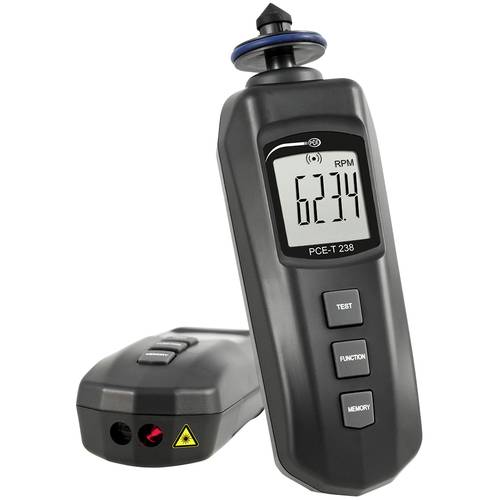 PCE Instruments PCE-T 238 Drehzahlmesser kalibriert (DAkkS-akkreditiertes Labor) 0.5 - 19999 U/min 5 - 99999 U/min