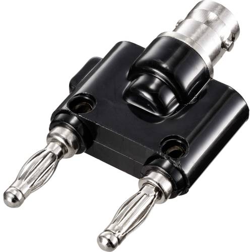 TRU COMPONENTS Adapterstecker BNC-Buchse - Lamellenstecker 4 mm gerade Schwarz