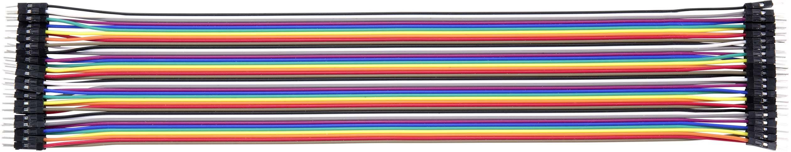 Mehrfarbige Flachbandkabel, parallel angeordnet. Hauptsächlich in elektronischen Geräten zur Verbindung von Komponenten verwendet.