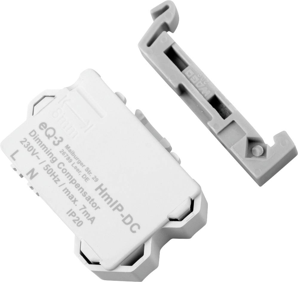Dimmkompensator mit abnehmbarem Gehäusedeckel, geeignet für 230 V/50 Hz bis max. 7 mA.