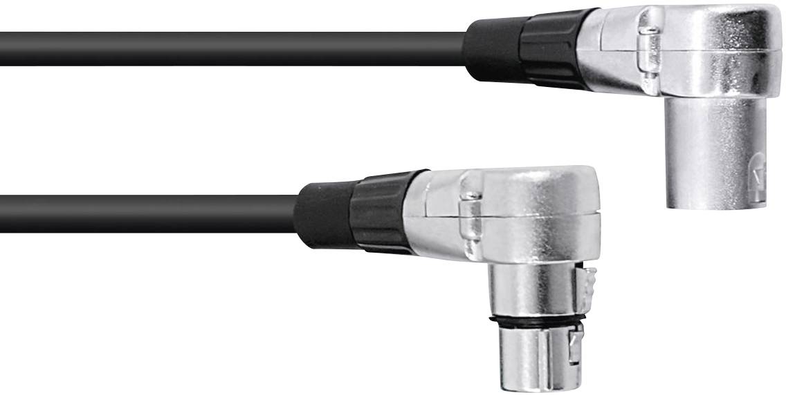 Omnitronic 30220632 XLR Verbindungskabel [1x XLR-Stecker 3 polig - 1x XLR-Buchse 3 polig] 3.00 m Schwarz