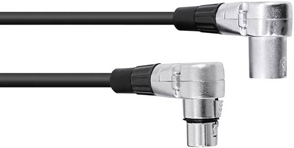 Omnitronic 30220632 XLR Verbindungskabel [1x XLR-Stecker 3 polig - 1x XLR-Buchse 3 polig] 3.00 m Schwarz