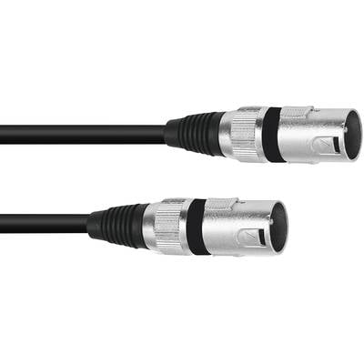 Omnitronic 3022075A XLR Adapterkabel [1x XLR-Stecker 3 polig - 1x XLR-Stecker 3 polig] 0.20 m Schwarz