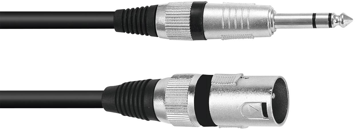 OMNITRONIC 3022075E XLR Adapterkabel [1x XLR-Stecker 3 polig - 1x Klinkenstecker 6.3 mm (stereo