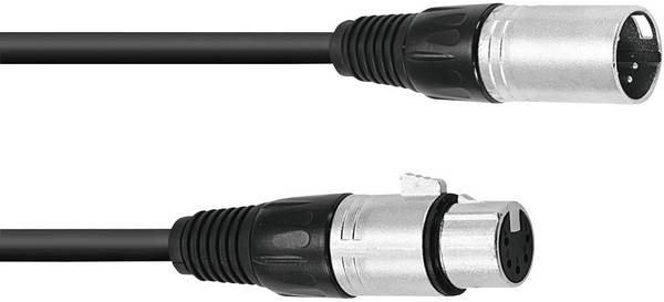 Omnitronic 30220761 XLR Verbindungskabel [1x XLR-Stecker 5 polig - 1x XLR-Buchse 5 polig] 0.50 m Schwarz